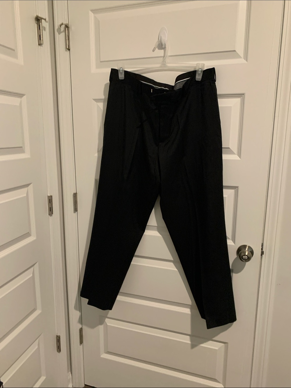 Haggar Men's Black Dress Pants - Flat Front